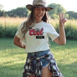 White 'Cool Mom' Graphic T-Shirt